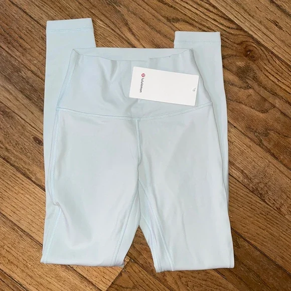 NWT LULULEMON ALIGN Pant Leggings 25” OCEAN AIR baby blue off white 8 Nulu - Picture 2 of 6